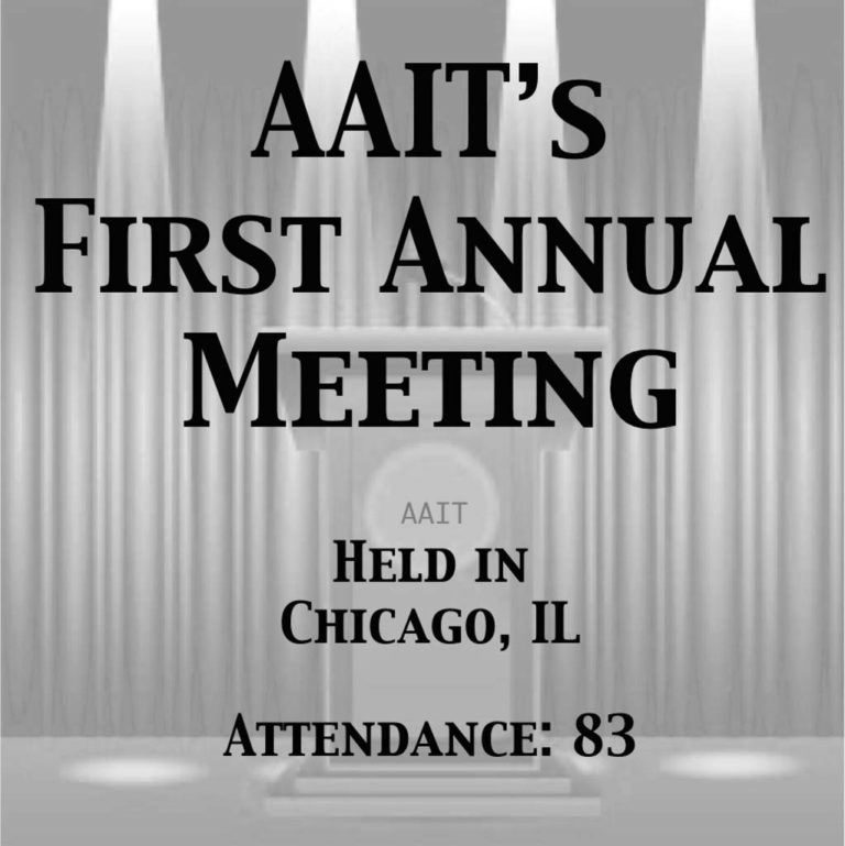 1955 First AAIT Annual Meeting Held
