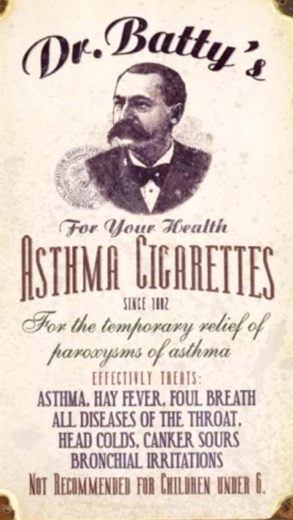 1890 Asthma Cigarettes