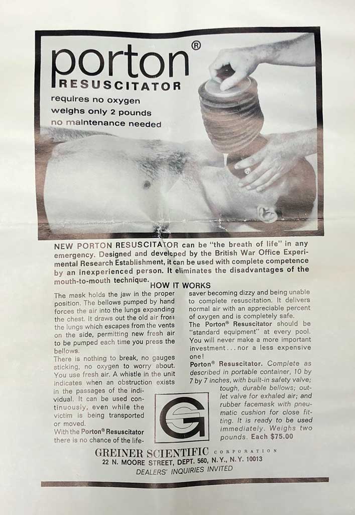 Porton Resuscitator ad