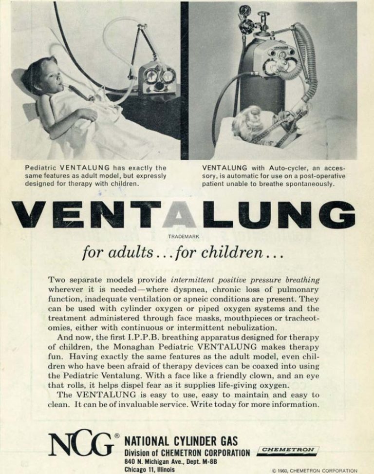1960 Monaghan VENTALUNG Ad