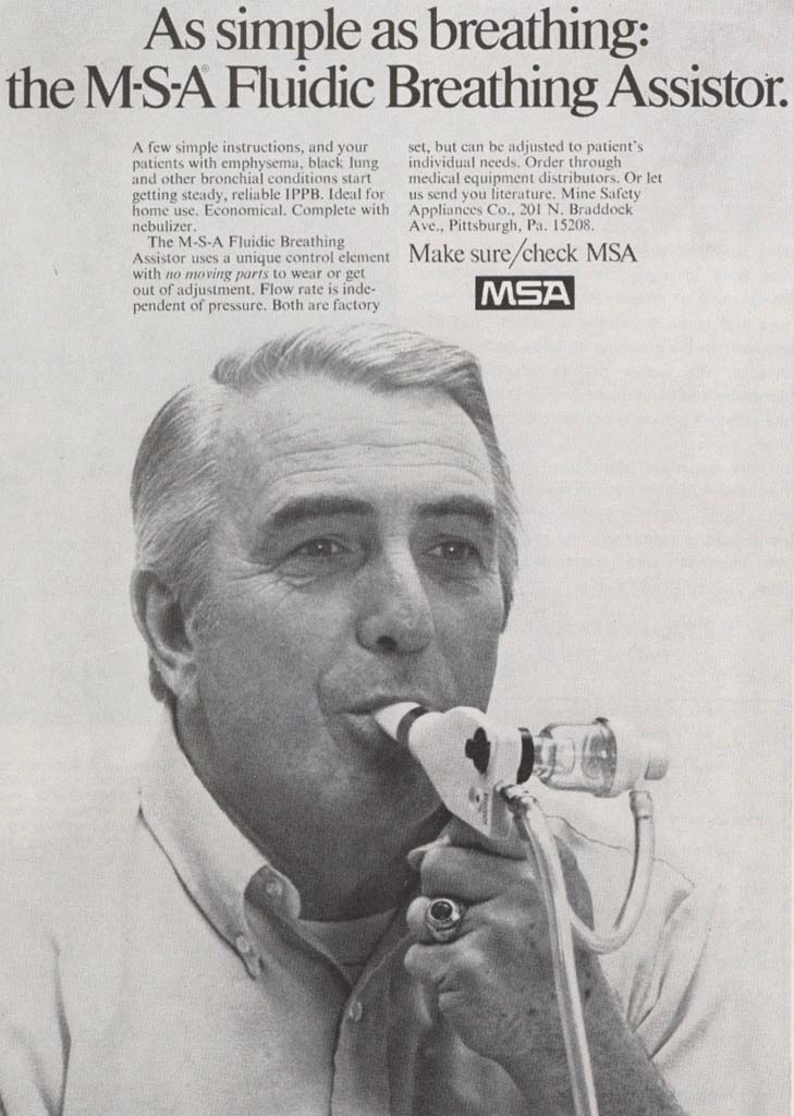 1970 MSA Fluidic Breathing Assistor