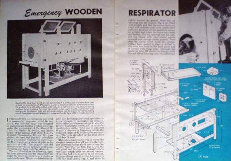 1952 DIY Emergency Wooden Respirator