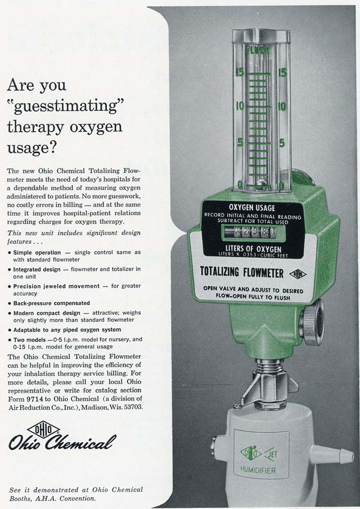 1960s Ohio Chemical's Totalizing Flowmeter