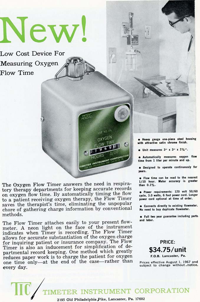 1970s Timeter Oxygen Flow Timer