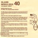 1940s Glass Nebulizer Instructions
