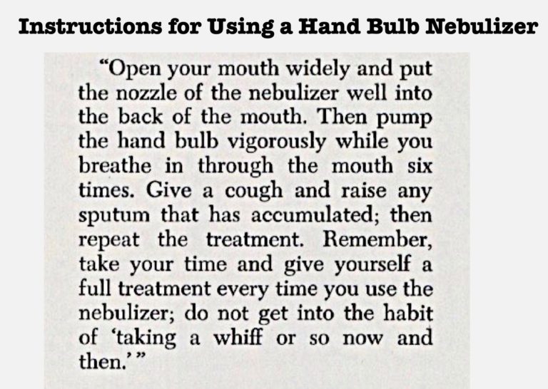 Hand Bulb Nebulizer Instructions